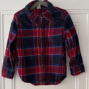 Baby Gap Kids Plaid Flannel Shirt - Red and Blue 3T